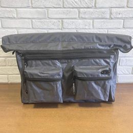 Мягкая накладка с сумкой Сибтермо 70 см (серая) на сиденье лодки ПВХ с креплением на лодочную лавку (банку)